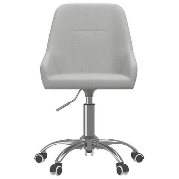vidaXL Obrotowe krzesło stołowe, jasnoszare, obite tkaniną