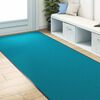 vidaXL Dywanik wejściowy Cyan i Czarny 120 x 350 cm Poliamid i PVC