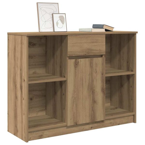 vidaXL Komoda z szufladą Artisan Oak 101x35x76 cm Drewno klejone