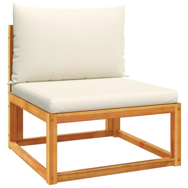 vidaXL 6-częściowy zestaw wypoczynkowy do ogrodu z poduszkami, drewno akacjowe i lina