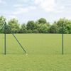 vidaXL Ogrodzenie z słupkiem Zielony 1,5 x 10 m Stal i PVC