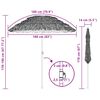vidaXL Parasol plażowy Naturalny 255 x 255 x 255 cm Poliester i Stal
