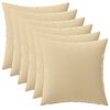vidaXL Poszewka na poduszkę 6 pcs HEERLEN Beżowy 30 x 30 cm Poliester