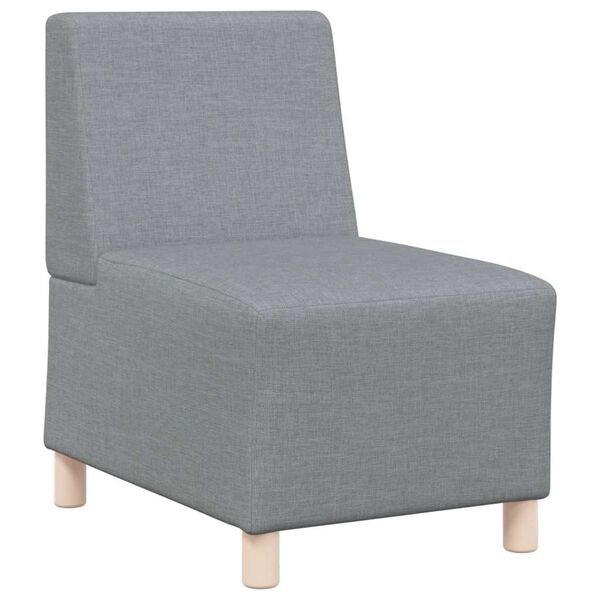 vidaXL Modułowa sofa bez podłokietnik&oacute;w, jasnoszara, 55 cm, materiał