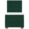 vidaXL Ł&oacute;żko kontynentalne z materacem, zielone, aksamit, 90x200 cm