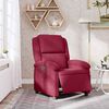 vidaXL Elektryczny fotel rozkładany, winna czerwień, obity aksamitem