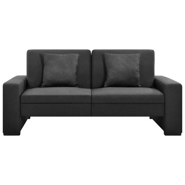 vidaXL Kanapa rozkładana, ciemnoszara, tapicerowana tkaniną