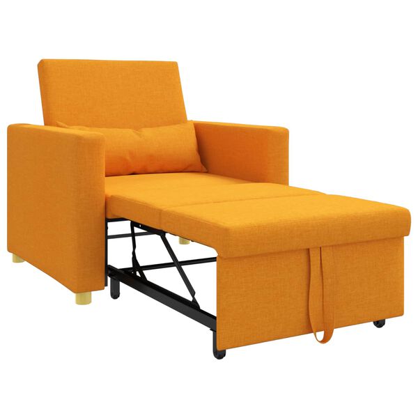 vidaXL Rozkładana sofa jednoosobowa Ciemny ż&oacute;łty 90 x 165 x 87 cm