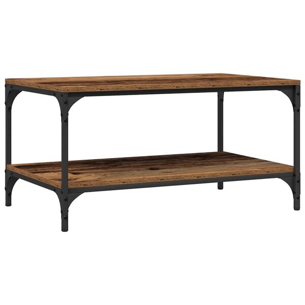 vidaXL Stolik kawowy Stare drewno 80 x 50 x 40 cm