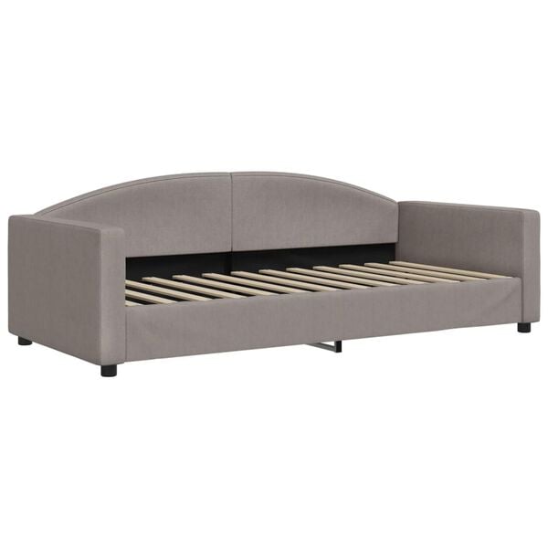 vidaXL Sofa z materacem do spania, kolor taupe, 90x200 cm, tkanina