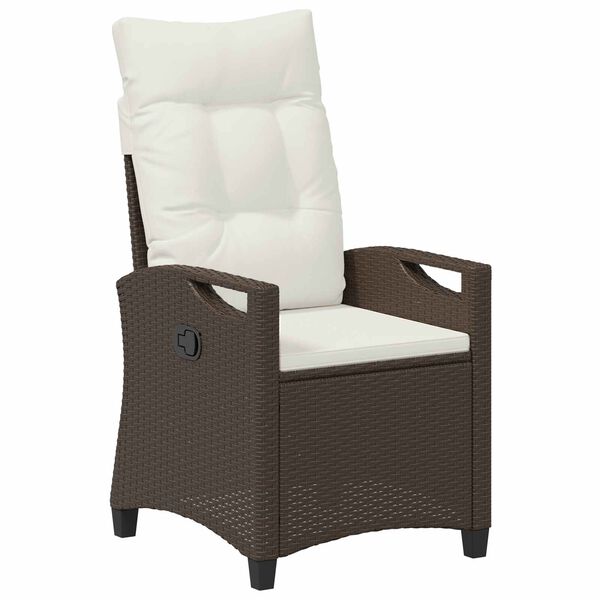 vidaXL Krzesło Ogrodowe 2 pcs Brązowy i Kremowy 56 x 60 x 112 cm