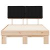 vidaXL Ramka ł&oacute;żka z tapicerowanym wezgłowiem Czarny 120 x 190 cm