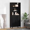 vidaXL Highboard Czarny Dąb 69,5 x 34 x 180 cm Materiał drewnopochodny