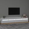vidaXL Szafka pod TV z oświetleniem LED, biała, 270x35x40 cm