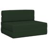 vidaXL Składana Sofa Ł&oacute;żko Ciemnozielony 70 x 80 x 60 cm tkanina