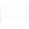 vidaXL Ogrodzenie z słupkiem Srebrny 1,2 x 25 m Stal