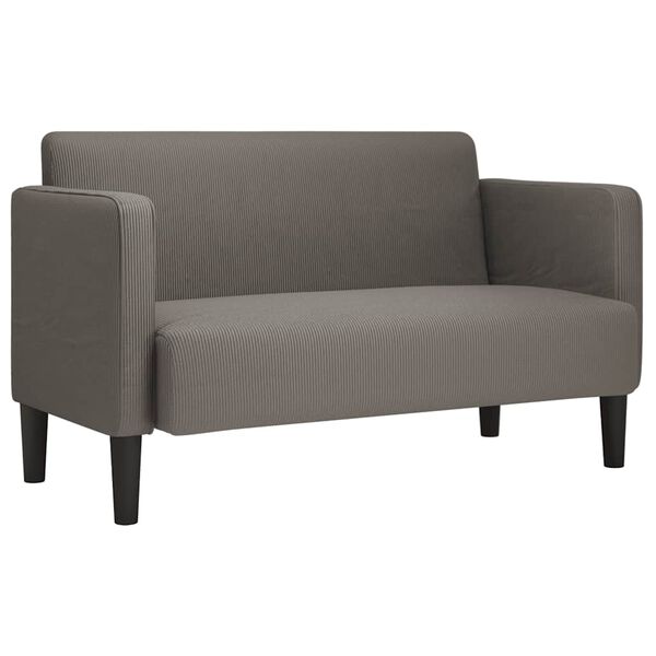 vidaXL Sofa dwuosobowa jasnoszara 109 cm Tkanina sztruksowa