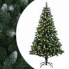 vidaXL Sztuczna choinka 120 cm 150 LED Ciepła biel PVC i Metal zielony