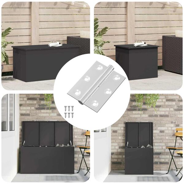 vidaXL Zawias 720 pcs Srebrny 50 x 38 x 1,3 mm Stal