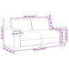 vidaXL Sofa 2-osobowa Ciemnoszara 140 cm Tkanina