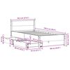 vidaXL Rama ł&oacute;żka bez materaca, 90x190 cm, lite drewno sosnowe