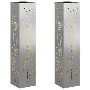 vidaXL Słoneczna LED lampa na ścieżkę 2 pcs Rdzawy Galwanizowany