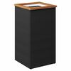 vidaXL Donica, czarna, 40x40x80 cm, polirattan