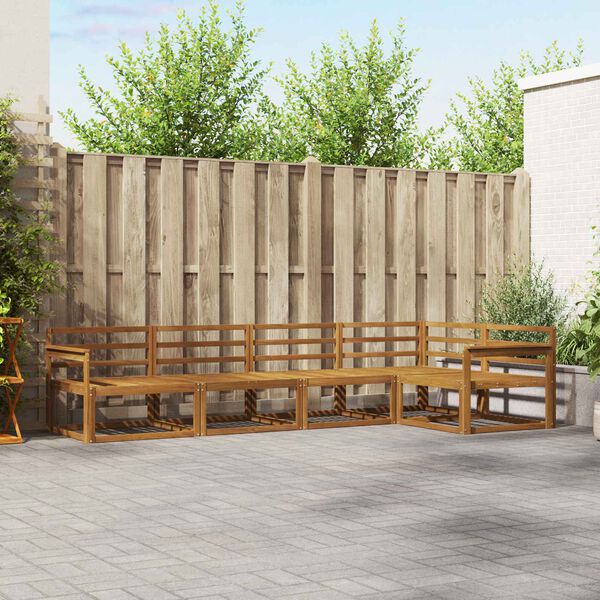vidaXL Zestaw sof na zewnątrz 5 pcs Naturalny Lite Drewno Akacji