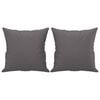 vidaXL 2-osobowa sofa z poduszkami, szara, 120 cm, sztuczna sk&oacute;ra