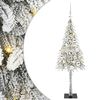vidaXL Choinka z 150 diodami LED z podstawą Biały 120 cm PE i stal