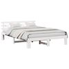 vidaXL Ramka ł&oacute;żka Z zagł&oacute;wkiem Biały 160 x 200 cm Lite drewno sosnowe