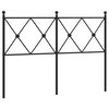 vidaXL Metalowe wymienne wezgłowie, czarne, 120 cm