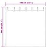 vidaXL Firany blackout z k&oacute;łkami 2 pcs Jasnoszary 140 x 140 cm