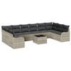 vidaXL Zestaw Sof na Ogr&oacute;d Jasnoszary 55 x 55 x 37 cm polirattan