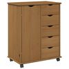 vidaXL Rolkowa szafka 63,5 x 39 x 79 cm Lite drewno sosnowe