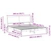 vidaXL Rama ł&oacute;żka Brązowy i taupe 200 x 200 cm Lite drewno sosnowe