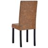 vidaXL Krzesła stołowe, 4 szt., brązowe, obite tkaniną