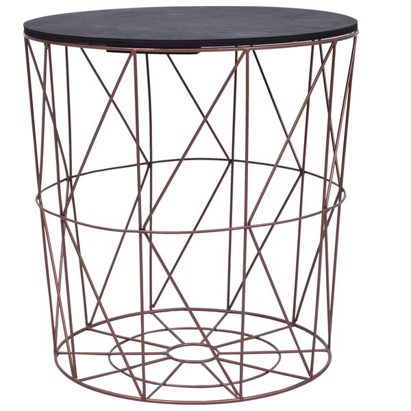 vidaXL Stoliki kawowe, 3 szt., miedziane