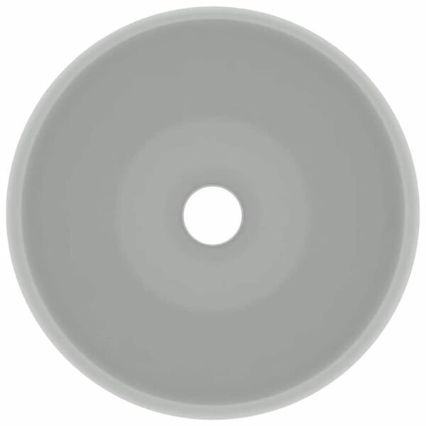 vidaXL Luksusowa, okrągła umywalka, matowy szary, 40x15 cm, ceramiczna