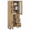 vidaXL Highboard 2 pcs Dąb rzemieślniczy Materiał drewnopochodny