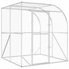 vidaXL Kurnik srebrny 200 x 200 x 215 cm Stal ocynkowana