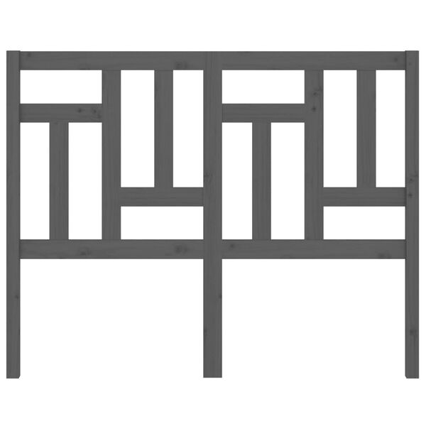 vidaXL Wezgłowie ł&oacute;żka, szare, 205,5x4x100 cm, lite drewno sosnowe