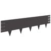 vidaXL Krawężnik do trawnika 30 pcs 100 x 25 cm Stal Czarny