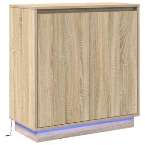 vidaXL Komoda LED dąb Sonoma 71 x 34,5 x 75 cm Drewno inżynieryjne