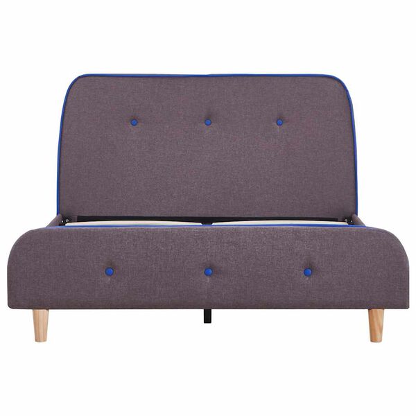 vidaXL Rama łóżka bez materaca Taupe Tkanina 120x190 cm