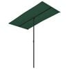 vidaXL Parasol ogrodowy na aluminiowym słupku, 180x110 cm, zielony