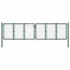 vidaXL Brama ogrodowa stalowa 400x125 cm zielona