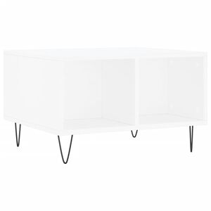 vidaXL Stolik kawowy, biały 60x50x36,5 cm, materiał drewnopochodny