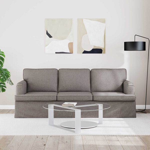 vidaXL Sofa Ciemnoszary 201 x 80 x 85 cm tkanina