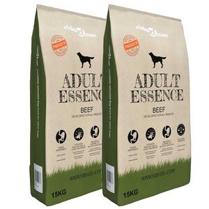 vidaXL Sucha karma dla ps&oacute;w Adult Essence Beef, (2 x 15 kg)
